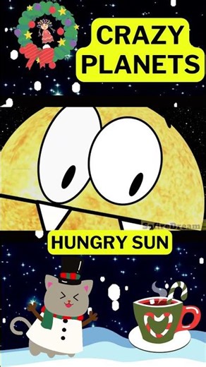 🎄 Crazy Planets! What Is Inside?! ⛄Hungry Sun - CHRISTMAS PLANETS Learn Planets of our Solar System