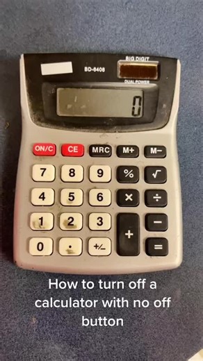 How to turn off a calculator with no off button #calculator #math #awesome #cool #school #highschool