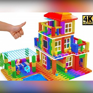 13K views · 498 reactions | Satisfying - Build Cute Dream House with Swimming Pools From Slime and Magnetic Balls ASMR | Trending Compilations | Facebook