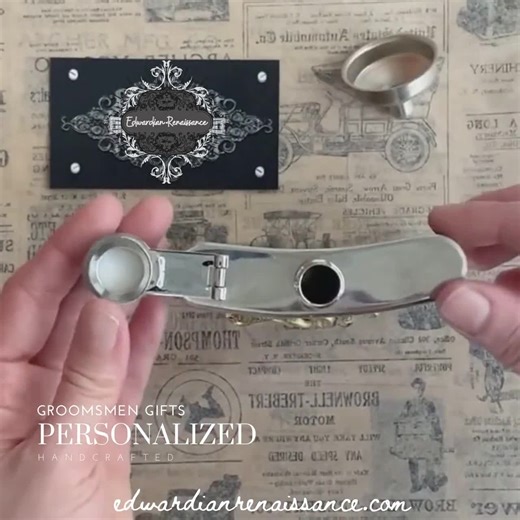 Antique Silver Octopus Flask: Hand-painted Swirl Design, Personalized - Etsy UK