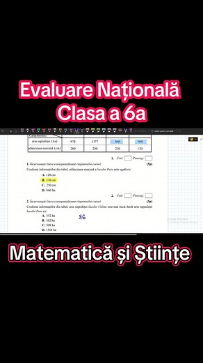 Evaluarea Națională Clas6 #evaluareanationala #2025 #clasa6 #mathwithadda #matematica #fizica