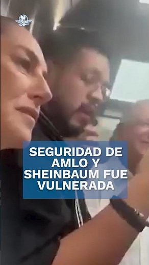 Seguridad de AMLO y Sheinbaum se vio vulnerada en elevador de hotel en Tepic #shorts