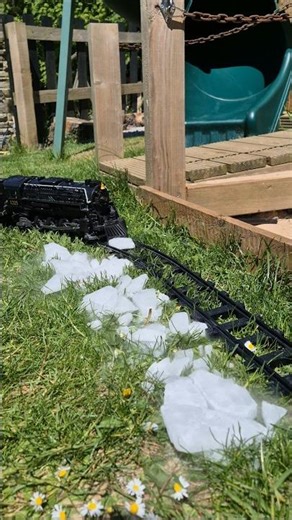 Polar express train crash into ice #polarexpress #thepolarexpress #train