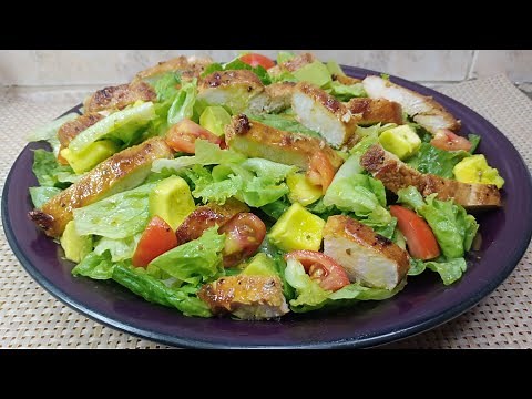 HEALTHY, DELICIOUS AND SUPER EASY TO MAKE GRILLED CHICKEN AVOCADO SALAD!