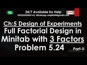 Full Factorial Design Problem in Minitab with Regression Analysis and Effects Plot Interpretation 2