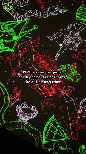 Basically like walking into a giant space snow globe 🤩❄️ #AdlerPlanetarium #ChicagoWinter #ThingsToDoInChicago #ChicagoMuseum #HolidayActivites