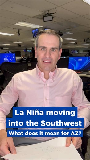 50K views · 169 reactions | La Niña, the cooling of surface temperatures in the Pacific off the coast of Peru, is finally showing up in the Arizona weather pattern. Meteorologist Pete Mangione breaks down what it will bring to our forecast. #arizona #azwx #weather #lanina | azfamily 3TV CBS 5 | Facebook