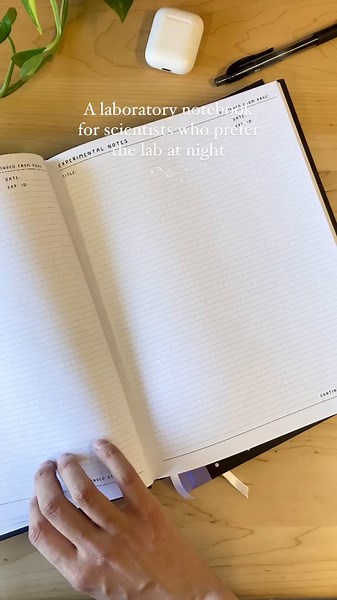 A laboratory notebook for scientists that prefer the lab at night ✨