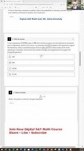 00107 DSAT Math test Mr. Said Elmahdy #shorts #maths #satmath #satexam
