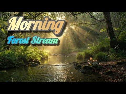 Morning Forest Stream | Gentle River Sounds for Relaxation, Meditation & Peaceful Focus