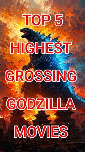 top 5 highest grossing godzilla movies. best godzilla movie. #movie #top #godzilla #youtube #shorts