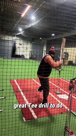 Switch Hitting Dril. Take some reps off the Tee to teach yourself how to swing from the other side of the plate. Helps your game. Learn how to make adjustments, that’s hitting. #fyp #youthbaseball #hittingdrills #hittingmechanics #hittingcoach