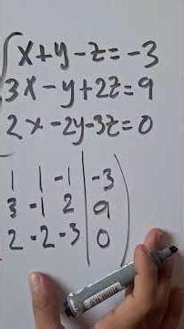 Gaussian Elimination Method for 3x3 Equations EXAMPLE PART 1 🤓📝 #GaussianElement #mathematics #vi...