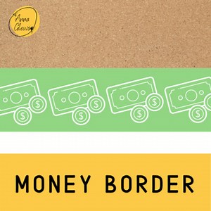 Money Green Coins Counting Printable Bulletin Board Border Classroom Decor