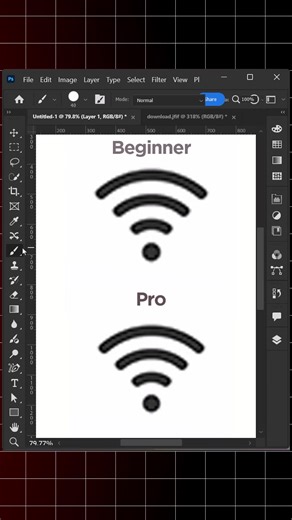 Adobe Photoshop tutorial for upscaling a single colour image follow for more tips