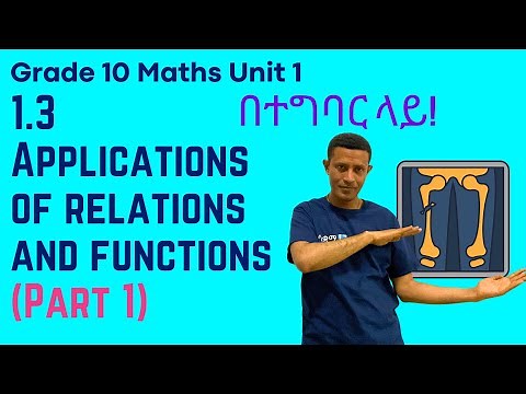 Grade 10 Maths Unit 1: 1.3 Applications of Relations and Functions (part 1)