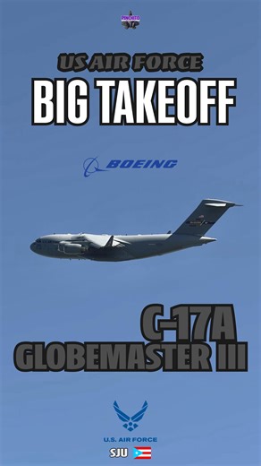 Pinchito Aviation Geek ✈️ on Instagram: "#USAIRFORCE Impresionante despegue del C-17A Globemaster III visto desde el balneario de Carolina. Una de las aeronaves más increibles que posee el US AIR FORCE. • #c17 #militaryplane #takeoff #planespotting"