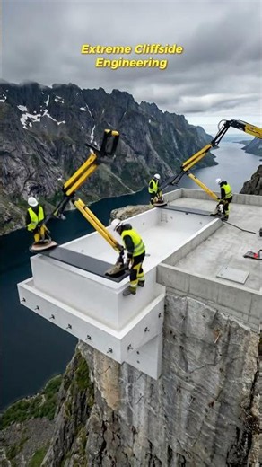 🏔️ Extreme Cliffside Engineering: Building a Pool Over the Abyss! 🏗️🌌
