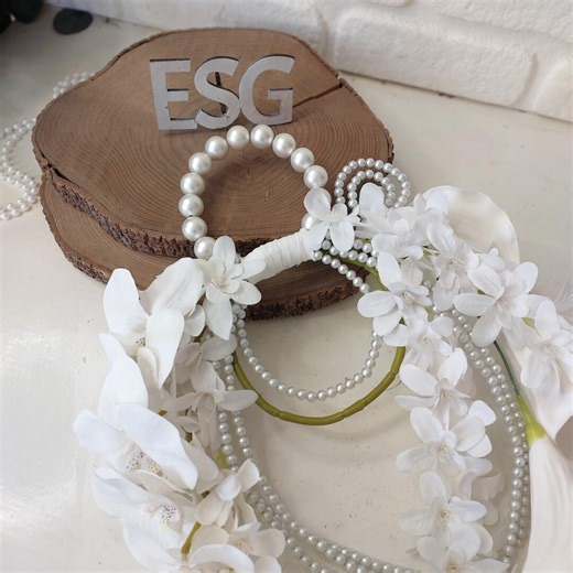 Pearl Orchid Bridal Bouquet Handbag Elegant Wedding Flower Purse Handmade - Etsy