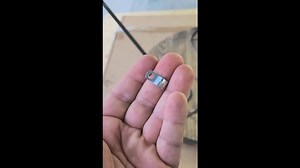 Grab a paper towel holder & wood round...