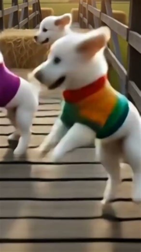 white puppies #crochetsweeter#cutedance#adorable