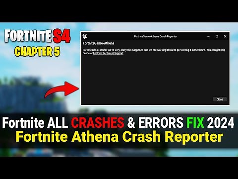 How to Fix Crashes & Not launch in Fortnite Chapter 5 Season 4 | FortniteGame Athena Crash Reporter