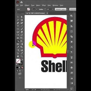 How to make the Shell logo in adobe illustrator Illustrator tips & tricks #illustrator #shelllogo