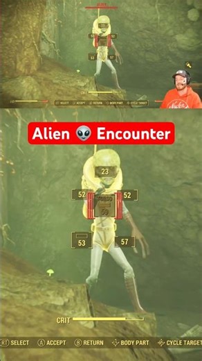 V.A.T.S. an Alien! 👽 #fallout4 #falloutlore #gaming #tips