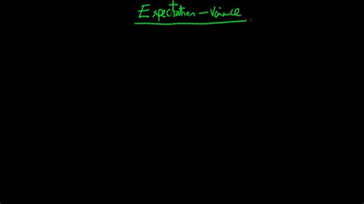 Expectations and variance of a random vector - part 1