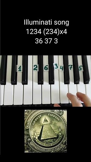 How to play Illuminati song on piano 🎹 tutorial