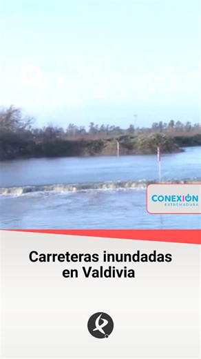 Dos vías están cerradas en Valdivia por el agua desbordada de ríos que rodean a la localidad pacense. Concretamente la carretera que une Valdivia con Zurbarán y también otra vía que comunica Valdivia con Entrerrios #ConexionExtremadura | Canal Extremadura