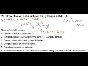 20. Lewis Structure and VSEPR Geometry of Hydrogen Sulfide (H2S) with Bond Angles