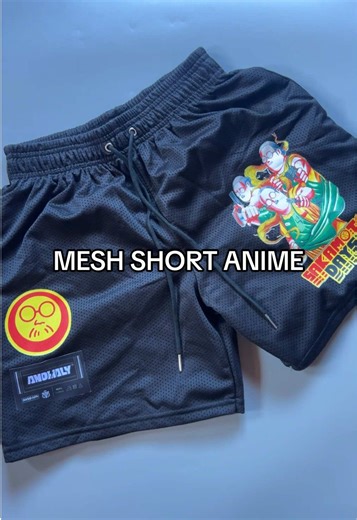 Anime-Inspired Mesh Shorts for Active Wear