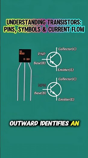 Understanding Transistors: Pins, Symbols & Current Flow #transistor #transistors #diyelectronic