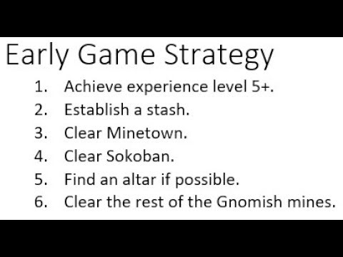 Consise Nethack: Early Game Strategy