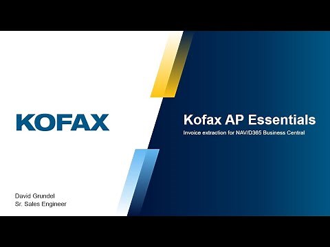 Tungsten Automation (Kofax, ReadSoft) AP Essentials for Dynamics NAV and D365 Business Central
