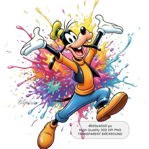 Goofy Cute Cartoon Character Clipart PNG Disney Instant Download Printable Digital Art Commercial License - Etsy