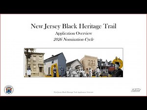 New Jersey Black Heritage Trail 2026 Application Video
