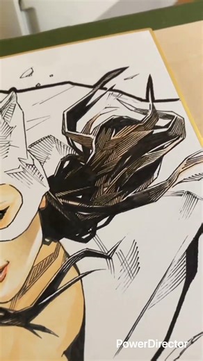 イラストレーター池田和宏の色紙制作タイムラプス☆