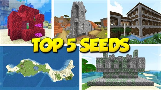 Top 5 Minecraft Seeds – PC, Java, Bedrock & MCPE (Update Aquatic)