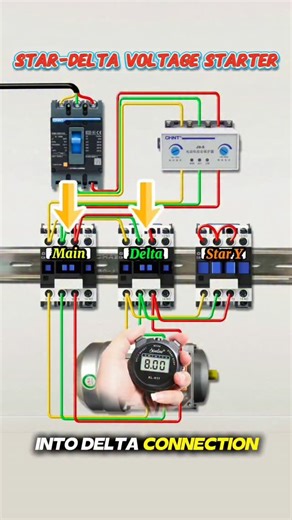 Spark Lab on Instagram: "Star Vs. Delta Connections Motor Voltage Reduce Starter Circuit 💡⚡️ Follow @wa_electronics for more like this. . Like❣️ comments📋 Share📤 . #stardelta #starconnection #deltaconnection #motorcontrol #motorspeedcontroller #motorinverter #motorconnect #motorstarter #diyelectrical #electrical #electrician #electricians #electricalwork #electricalwiring #electricaltips #electricalprojects #electricalstudents #waelectronics"