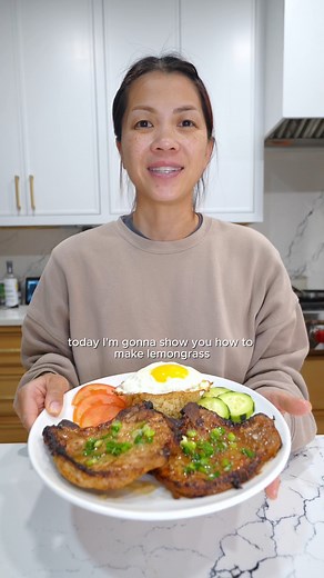 LEMONGRASS PORK CHOPS 1lb pork chops, 2-3 slices bone in or bone out ½ TBSP sesame oil 2 TBSP condensed milk 1 ½ TBSP oyster sauce 1 TBSP soy sauce 1 TBSP honey ½ TBSP garlic powder ½ tsp chicken powder/ chicken bouillon ½ tsp onion powder ¼ tsp 5 spice powder ¼ tsp black pepper ¼ tsp salt Drizzle olive oil ¼ cup minced lemongrass | Alissa Nguyen