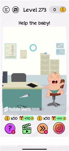 Braindom Level 273 Help the baby