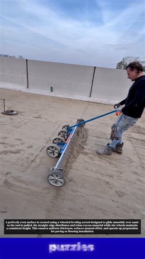 Wow, Perfect Sand Leveling Tool That Makes Ground Super Flat! 😱