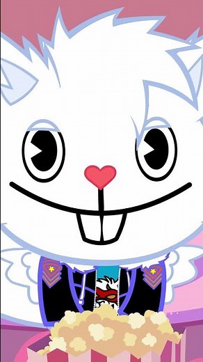 Happy Tree Friends Snowers give Popcorn To Giggles