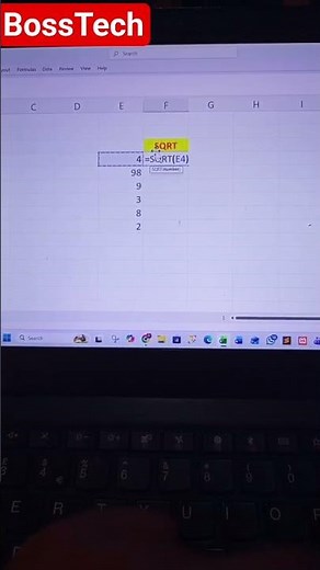 📉 Excel SQRT Formula | Square Root Calculation Easy Method || #excel #education #viral #exceltips