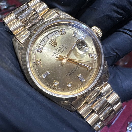 Rolex Day-Date 36mm | 18K Yellow Gold | "Champagne Diamond Dial"
