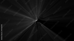 Abstract Volumetric light animation background. Light rays. Seamless loop