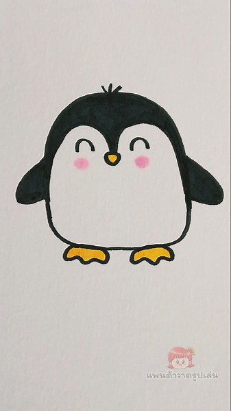How to draw a simple penguin #art #drawing #howtodraw #penguin