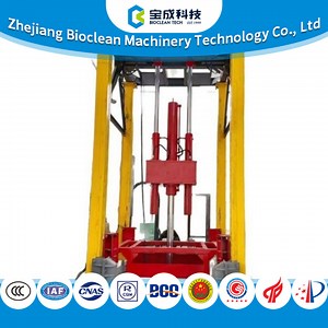 [Hot Item] VerticaL 80-100T auger hydraulic marine solid refuse trash waste refuse garbage compactor
